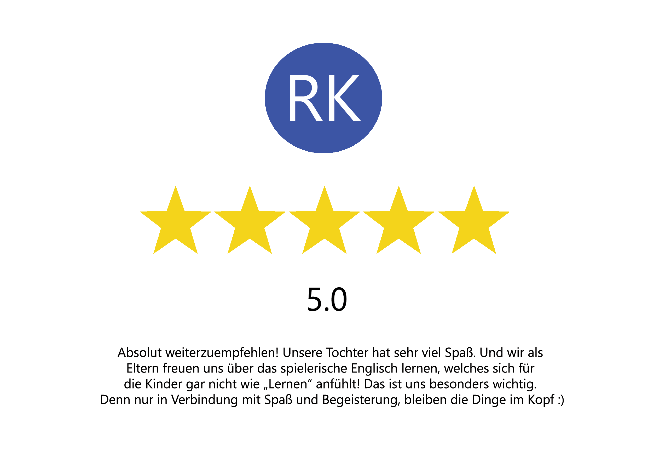 Google Bewertung: Deutsch Frankfurt Nordend – Learning Zone