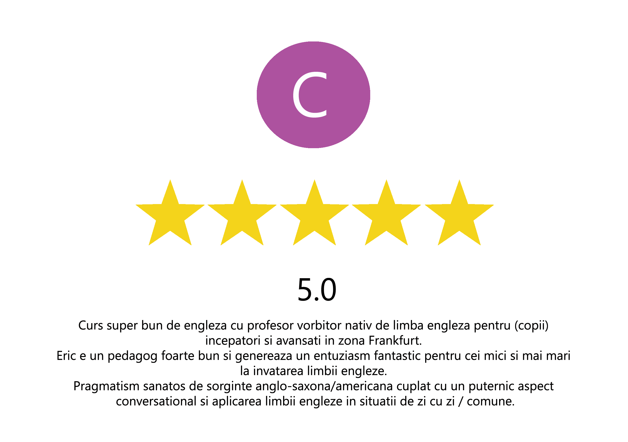 Google Bewertung: Abiturvorbereitung Englisch Frankfurt – Learning Zone